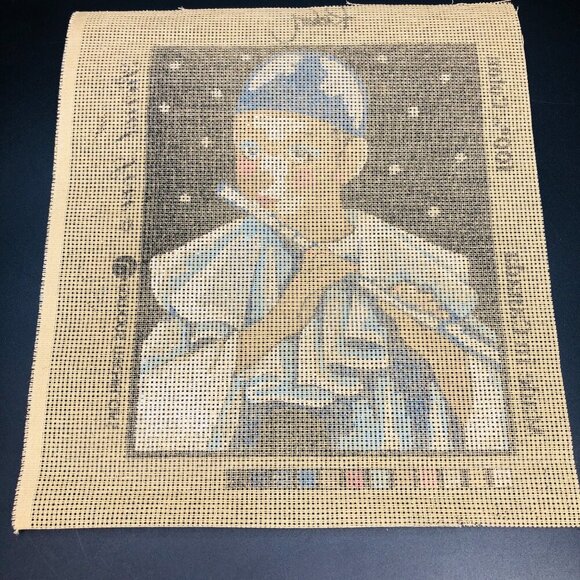 80s Pierrot Love UNUSED Needlepoint Canvas Richart Canada Michel Oks Novelty - Picture 9 of 11